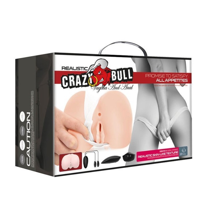 Crazy Bull - Vagina Y Ano Realisticos Con Vibracion Posicion 8:: Envío discreto en masturbadoresparahombre.com