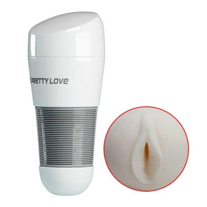 Pretty Love Kitty Masturbador Blanco Vagina:: Envío discreto en masturbadoresparahombre.com