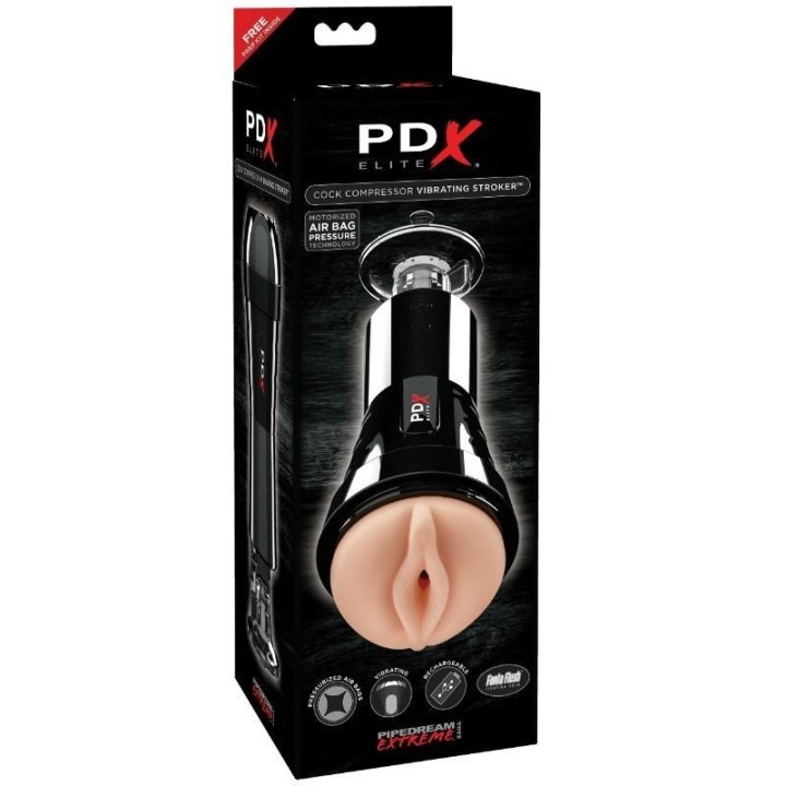 Pdx Elite - Masturbador  Con Vibración Y Efecto Compresor:: Envío discreto en masturbadoresparahombre.com