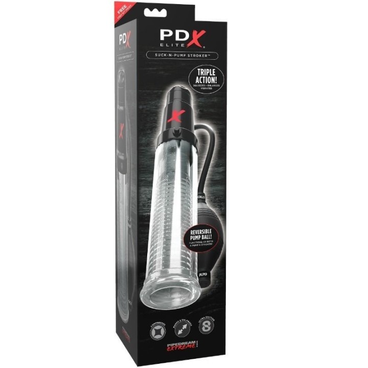 Pdx Elite Bomba De Succion Masturbadora Con Vibracion Suck N Pump Stroker:: Envío discreto en masturbadoresparahombre.com