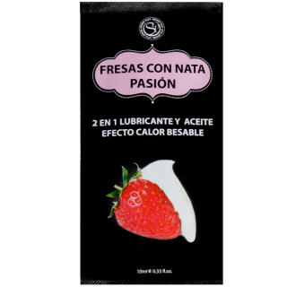 Lube Fresas Con Nata 10Ml:: Envío discreto en masturbadoresparahombre.com