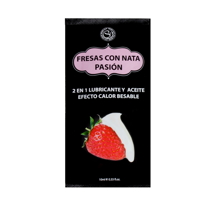 Lube Fresas Con Nata 10Ml:: Envío discreto en masturbadoresparahombre.com