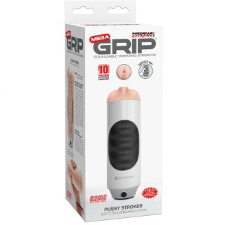 Pipedream Extreme Toyz Mega Grip Vagina Masturbador Vibrador:: Envío discreto en masturbadoresparahombre.com