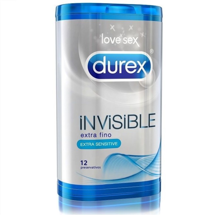 Durex Invisible Extra Fino 12 Uds:: Envío discreto en masturbadoresparahombre.com