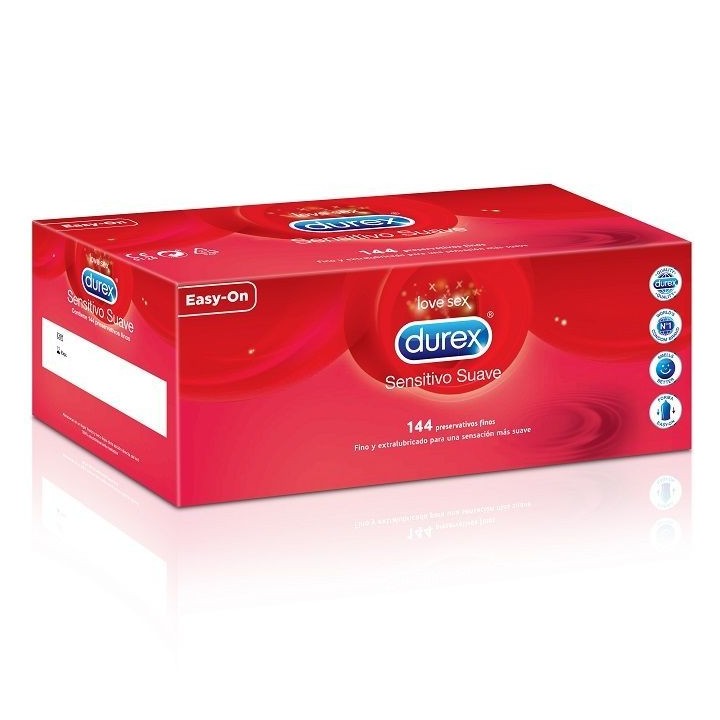 Durex Sensitivo Suave 144 Uds:: Envío discreto en masturbadoresparahombre.com
