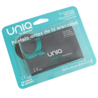 Uniq Smart Pre-Erección Preservativo Sin Latex  3Uds:: Envío discreto en masturbadoresparahombre.com
