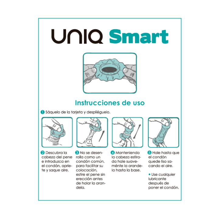 Uniq Smart Pre-Erección Preservativo Sin Latex  3Uds:: Envío discreto en masturbadoresparahombre.com