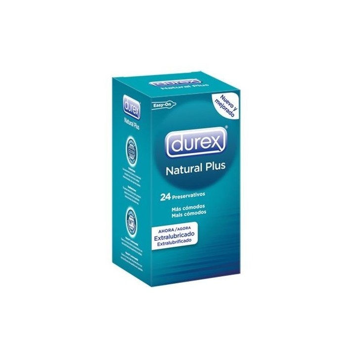 Durex Natural Plus 24 Unidades:: Envío discreto en masturbadoresparahombre.com