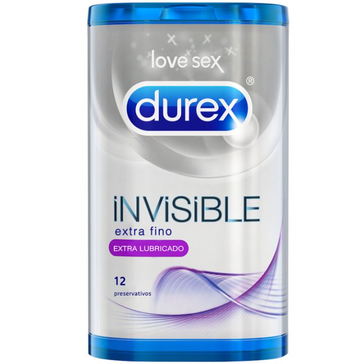 Durex Invisible Extra Lubricado 12 Uds:: Envío discreto en masturbadoresparahombre.com