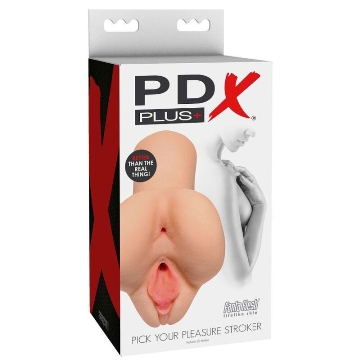 PDX PLUS+ PICK YOUR PLEASURE MASTURBADOR DOBLE MARRON:: Discreción en MasturbadoresParaHombre.com