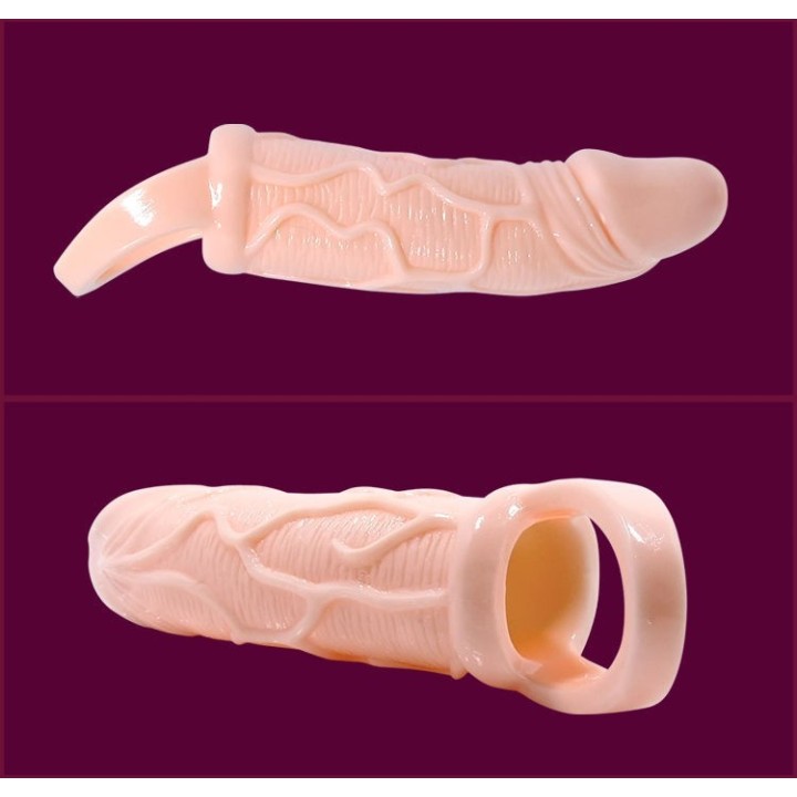 Baile Funda Extensora Pene Con Vibracion Y Strap Para Testiculos 13.5 Cm:: Envío discreto en masturbadoresparahombre.com