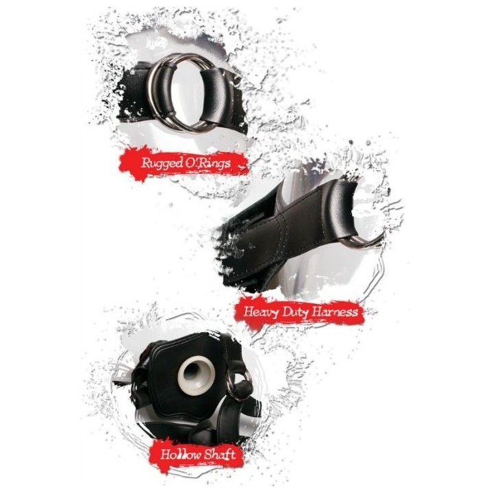 Arnes Con Dildo Negro 30.5 Cm Hueco Fetish Fantasy Extreme:: Envío discreto en masturbadoresparahombre.com