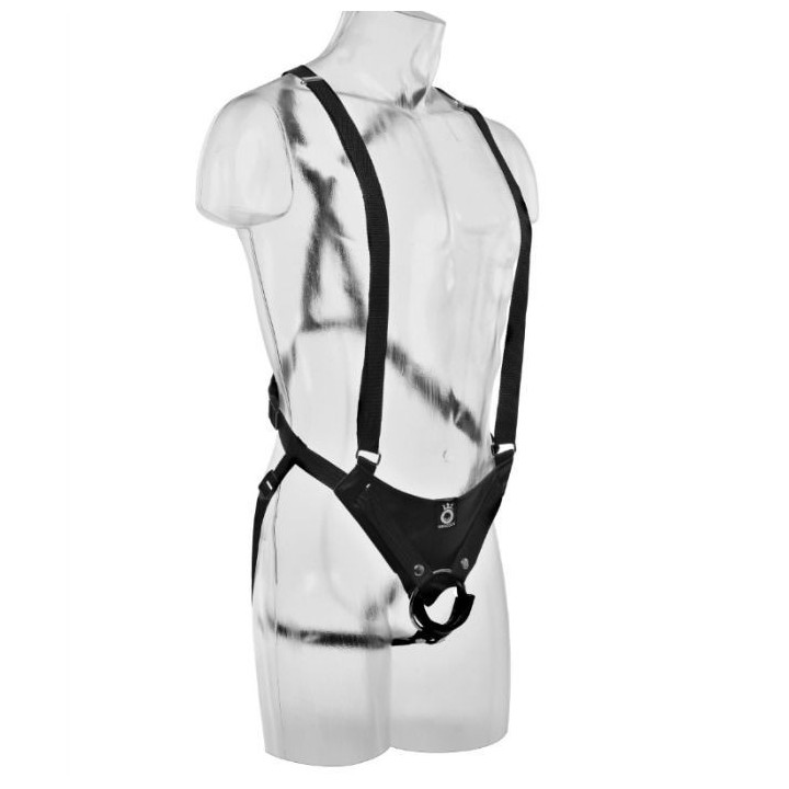 Strap-On Con Dildo Hueco 30.5 Cm Y Tirantes Color Carne:: Envío discreto en masturbadoresparahombre.com