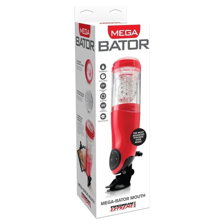 Pdx Mega Bator Usb Masturbador Masculino Boca Rojo:: Envío discreto en masturbadoresparahombre.com